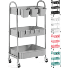 3 Tier Metal Rolling Storage Cart