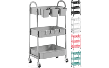3 Tier Metal Rolling Storage Cart