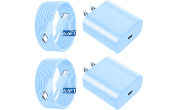 45W USB-C Fast Charger with 6.6FT Cable for Samsung Galaxy