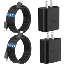 45W USB-C Fast Charger with 6.6FT Cable for Samsung Phones
