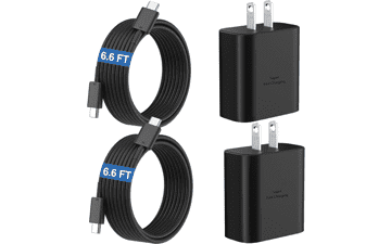 45W USB-C Fast Charger with 6.6FT Cable for Samsung Phones