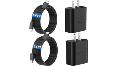45W USB-C Fast Charger with 6.6FT Cable for Samsung Phones