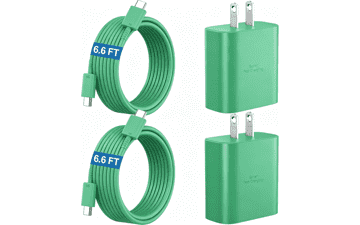45W USB‑C Fast Charger with 6.6FT Cable for Samsung Galaxy