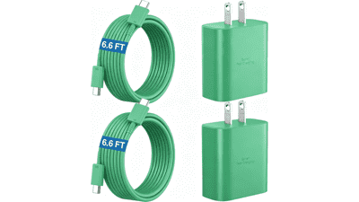 45W USB‑C Fast Charger with 6.6FT Cable for Samsung Galaxy