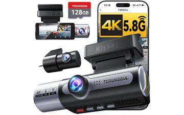 4K 3-Channel Dash Cam with WiFi, GPS & Night Vision