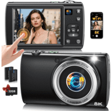 8K 88MP Dual Lens WiFi Vlogging Camera