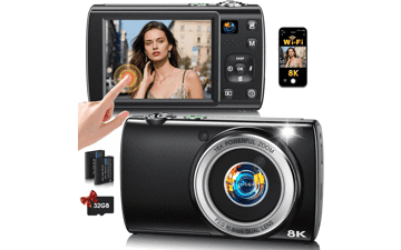 8K 88MP Dual Lens WiFi Vlogging Camera