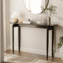 AQIMUELE Black Wood Console Table