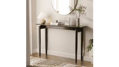 AQIMUELE Black Wood Console Table
