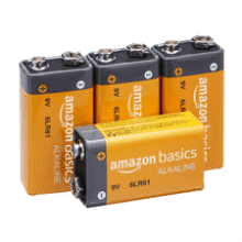 Amazon Basics 4-Pack 9V Alkaline Batteries