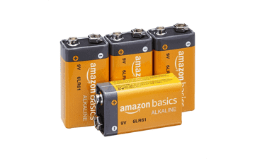 Amazon Basics 4-Pack 9V Alkaline Batteries