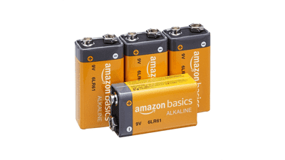 Amazon Basics 4-Pack 9V Alkaline Batteries