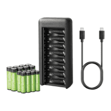 Amazon Basics 8-Bay NiMH Charger & Batteries