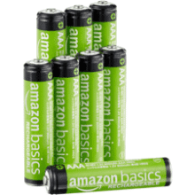 Amazon Basics 8-Pack Rechargeable AAA Batteries