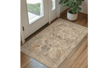 Bavni 2x3 Entryway Rug – Washable Vintage Chenille Carpet