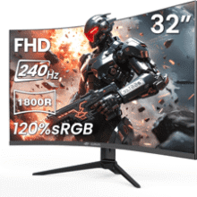 CRUA 32" Curved 240Hz Gaming Monitor