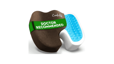 ComfiLife Gel & Memory Foam Seat Cushion – Back Pain Relief