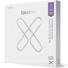 D'Addario XS Phosphor Bronze Coated 6-String Guitar Strings
