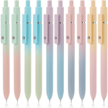 FIOVER 10 Pack Gel Pens 0.7mm Black Ink