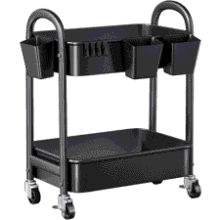 Heavy Duty 2-Tier Rolling Storage Cart