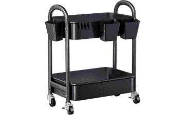 Heavy Duty 2-Tier Rolling Storage Cart
