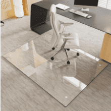 Heavy Duty Tempered Glass Chair Mat 44x58