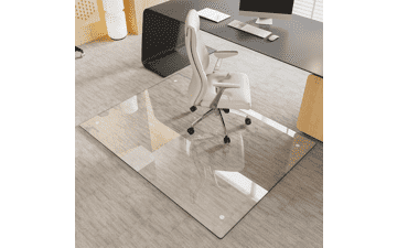 Heavy Duty Tempered Glass Chair Mat 44x58