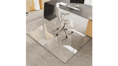 Heavy Duty Tempered Glass Chair Mat 44x58