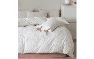 HighBuy Twin XL Farmhouse Comforter Set with Bow Tie Pillowcases