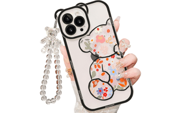 IAIYOXI iPhone 7 Flower Bear Case