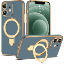 IPhone 12 Magnetic Ring Stand Case with Lens Protector