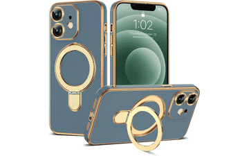IPhone 12 Magnetic Ring Stand Case with Lens Protector