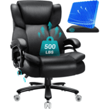 Indulgear 500lbs Big & Tall Office Chair with Gel Cushion