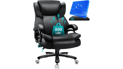 Indulgear 500lbs Big & Tall Office Chair with Gel Cushion