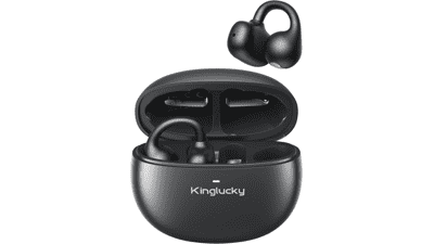 Kinglucky Clip‑On Earbuds – 40H Playtime, Crystal Clear Sound