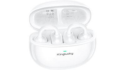 Kinglucky Clip‑On Earbuds – Bluetooth 5.4, 40H Playtime, Sports‑Ready