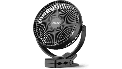 Koonie 10000mAh Clip‑On Fan