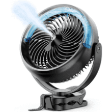 Koonie 10,000mAh Portable Mist Fan – 8'' Battery Operated, 48h Runtime, 3 Speeds