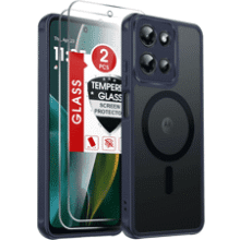 LeYi Moto G 2025 Phone Case with 2X Glass, Matte & Shockproof