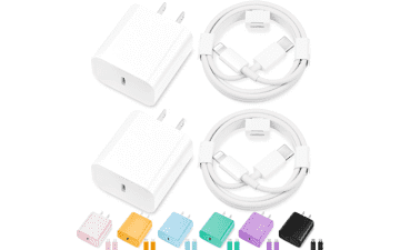 MFi Certified 20W USB‑C to Lightning Charger Pack (2x) with 10FT & 6FT Cables