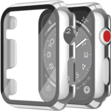 Misxi 2-Pack Apple Watch Case with Tempered Glass