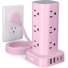 Power Strip Tower 12 AC Outlets + 4 USB