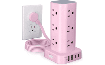 Power Strip Tower 12 AC Outlets + 4 USB