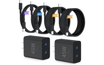 QZIIW 45W Dual Port USB‑C Fast Charger