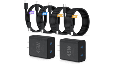 QZIIW 45W Dual Port USB‑C Fast Charger