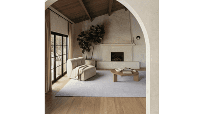 Rugs USA Maru Handmade Wool Area Rug – Silver, 8'6
