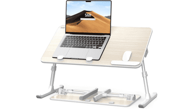 SAIJI Foldable Laptop Desk for Bed & Couch