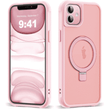 SKYLMW iPhone 11 MagSafe O‑Ring Stand Case – Pink