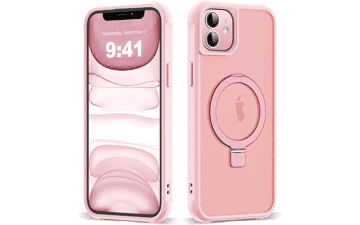 SKYLMW iPhone 11 MagSafe O‑Ring Stand Case – Pink