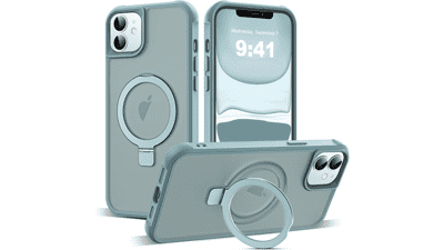 SKYLMW iPhone 11 Magnetic O-Ring Stand Case